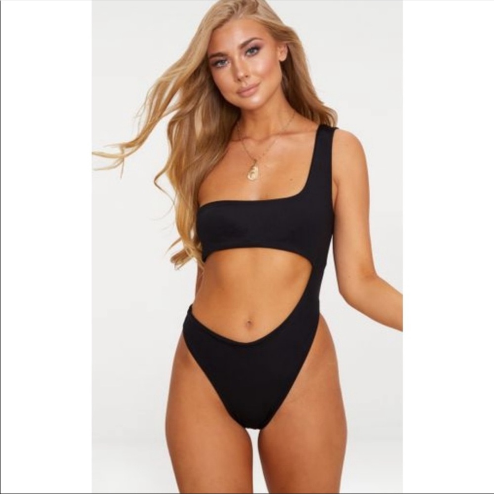 NWT Prettylittlething black cutout swimsuit